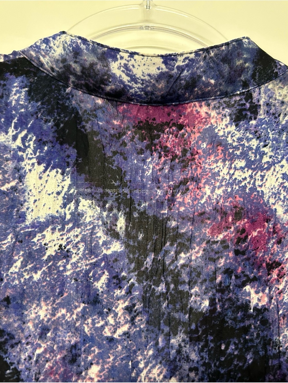 Y2K Allison Taylor Purple & Pink Ruffle Short-Sleeve Blouse Size M - Picture 6 of 8